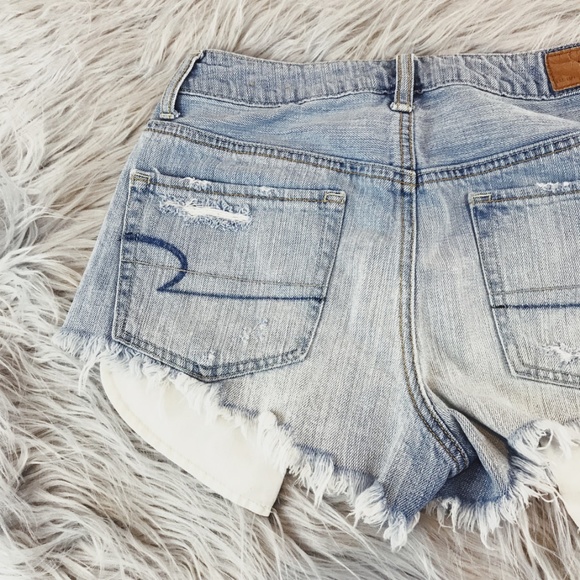 American Eagle Outfitter Cut Off Denim Shorts Sz 2 - Picture 4 of 4